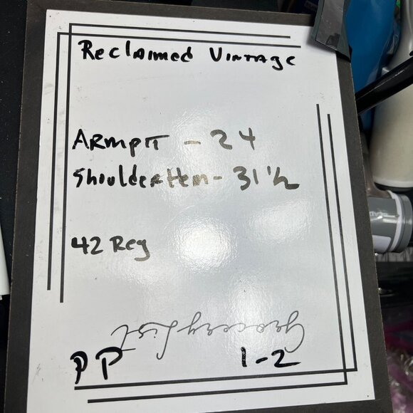 Reclaimed Vintage Two-Tone Beige & Black Plaid Blazer Jacket Unisex Size 42 - Picture 10 of 10